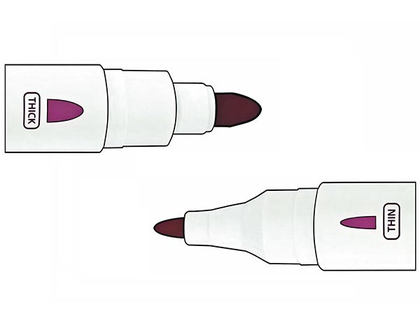Oppen marker pen two tips